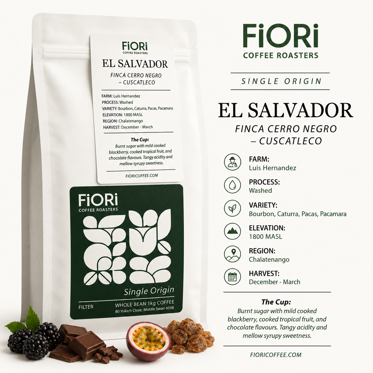 El Salvador Finca Cerro Negro Cuscatleco Single Origin Coffee