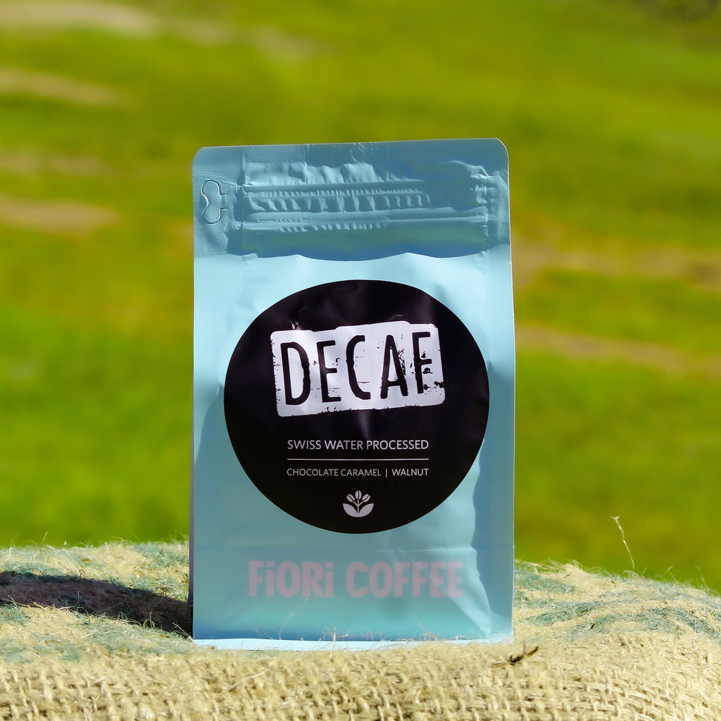 250g coffee bag of Fiori's Decaf Blend